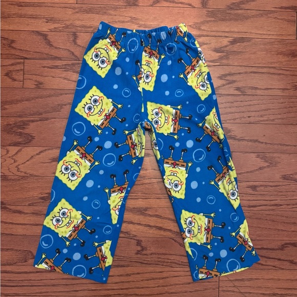 Nickelodeon SpongeBob Blue and Yellow Pajama Bottoms - Picture 1 of 3